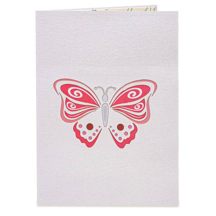 Paper Love – Engroshandel Hverdagshilsen kort – Papir Kærlighed Pink Butterfly Pop-up kort
