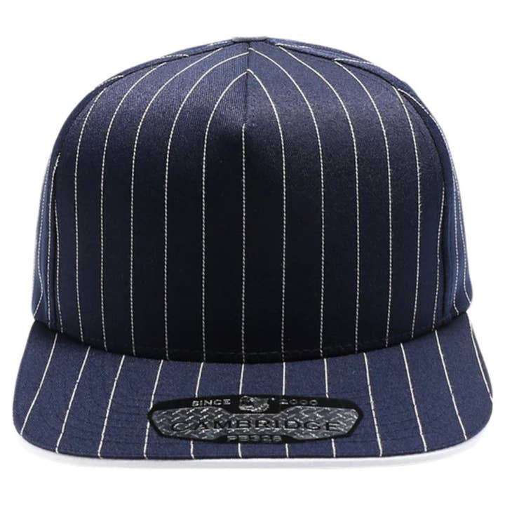 DOBBI - Wholesale Flat Brim Cap - Unisex - 5-Panel Pinstripe Snapback Hat