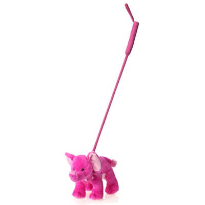 DISCONTINUED - WALK-YOUR -PETZ - 10.5IN PINK ELEPHANT for wholesale by Fiesta Toys