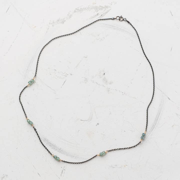 Groene Kyaniet Kubus Station Ketting voor wholesale door Original Hardware