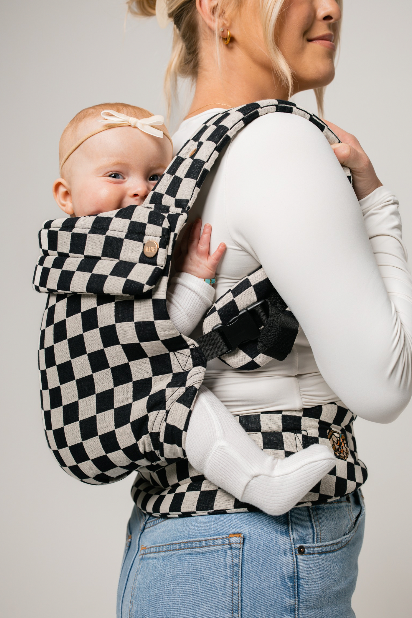 Mabē Baby Carriers - Wholesale Baby Carrier - The Monarch Carrier - Ebony Check2