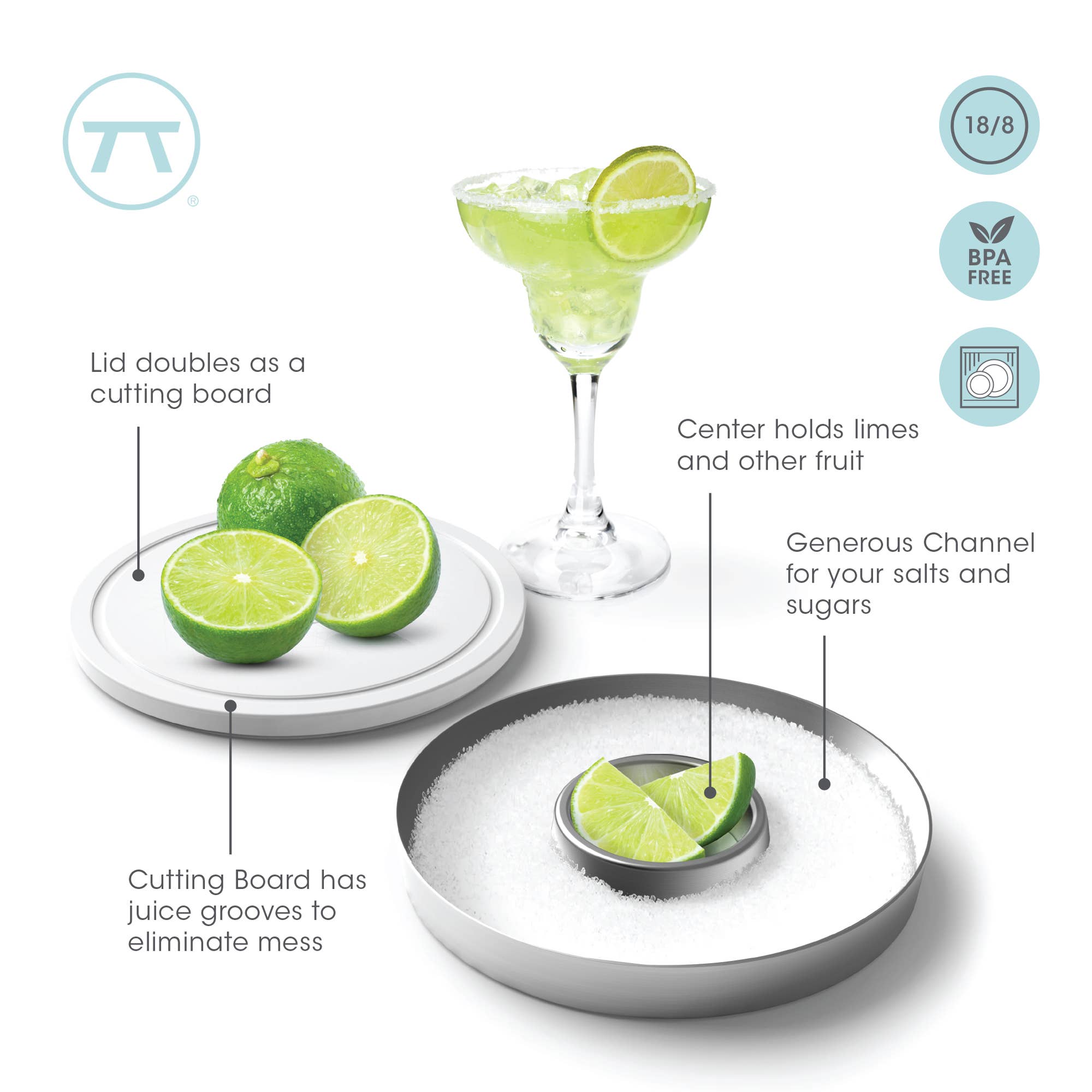 Fox Run Brands – Shaker de coquetel por atacado – Armador de Cocktail 3 em 1 em Aço Inoxidável Outset, 6" x 6" x 1.1"4