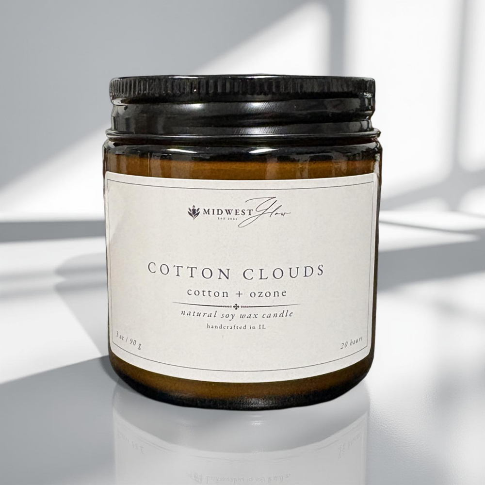 Midwest Glow - Wholesale Jar/Filled Candle - Cotton Clouds Soy Candle2