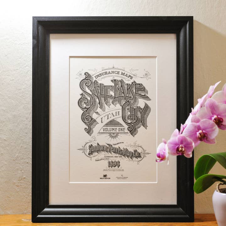 Letterpress Art Print Salt Lake City USA for wholesale by L'Atelier Letterpress