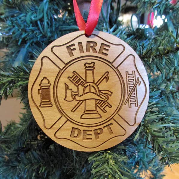 Fire Department Christmas Ornament for wholesale by Memories for Life
