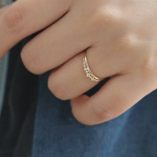 happyzzzsu - Wholesale Multi-Stone Ring - 925 Sterling Silver Crown Ring