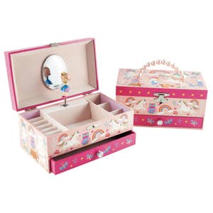 Musical Unicorn Jewelry Box for Girls - Glow in the Dark Kids Jewelry Box  Organi
