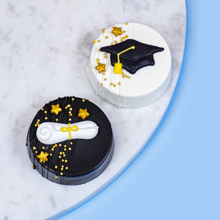 Summitbaking - Wholesale Decorating Tool - Graduation Hat/Cap and Diploma: Black Set, Royal Icing Decor1