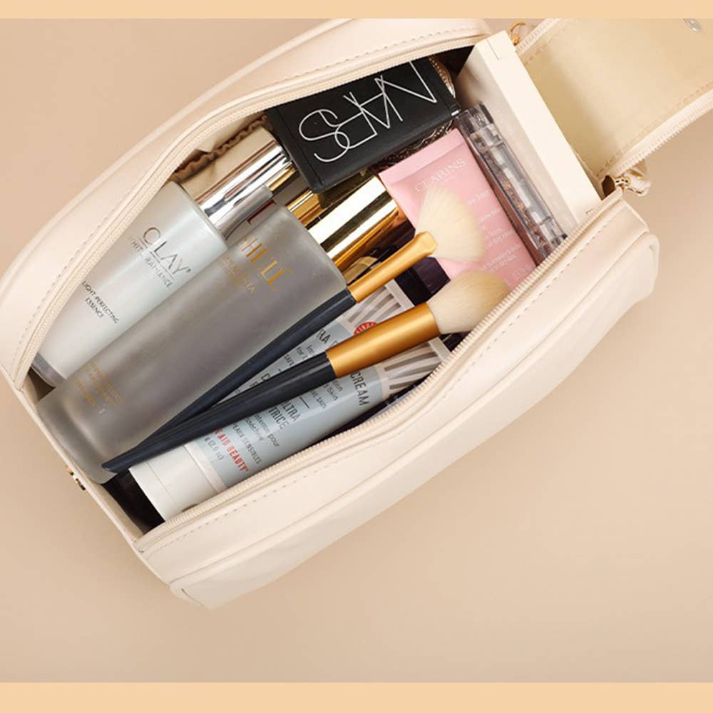 Wholesalesir - Vente Trousse de toilette – femme - Trousse de toilette imperméable de grande capacité à fermeture éclair à double couche5