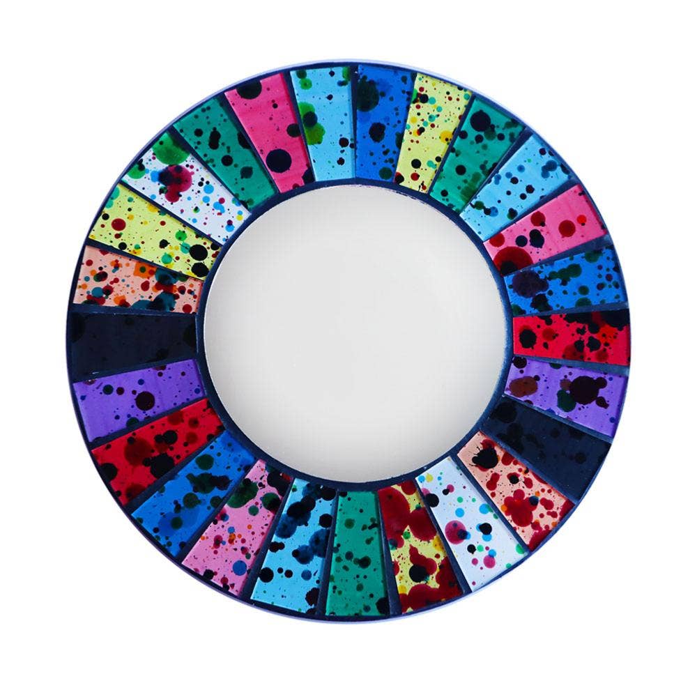Shared Earth - Wholesale Wall Mirror - Round Mirror Recycled Glass Mosaic Speckled Design 20cm0