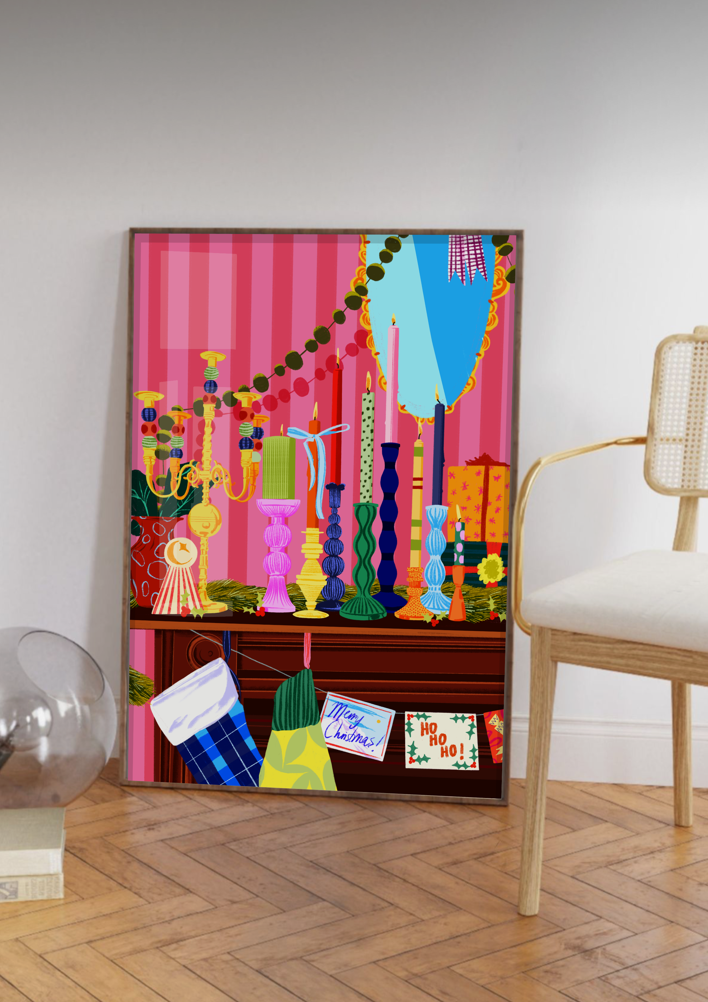 Emily Palmer Illustration - Wholesale Art Print - Festive Illustrated Wall Art Print - Maximalist Decor3