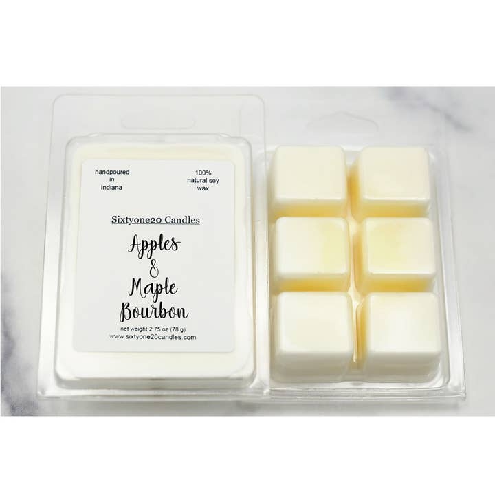 Apples & Maple Bourbon Wax Melt ~ 100% Soy for wholesale by Sixtyone20 Candles