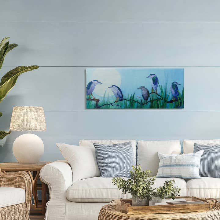 Stupell Industries - Wholesale Wall Sign - Night Herons & Moon - Unframed Wall Art9