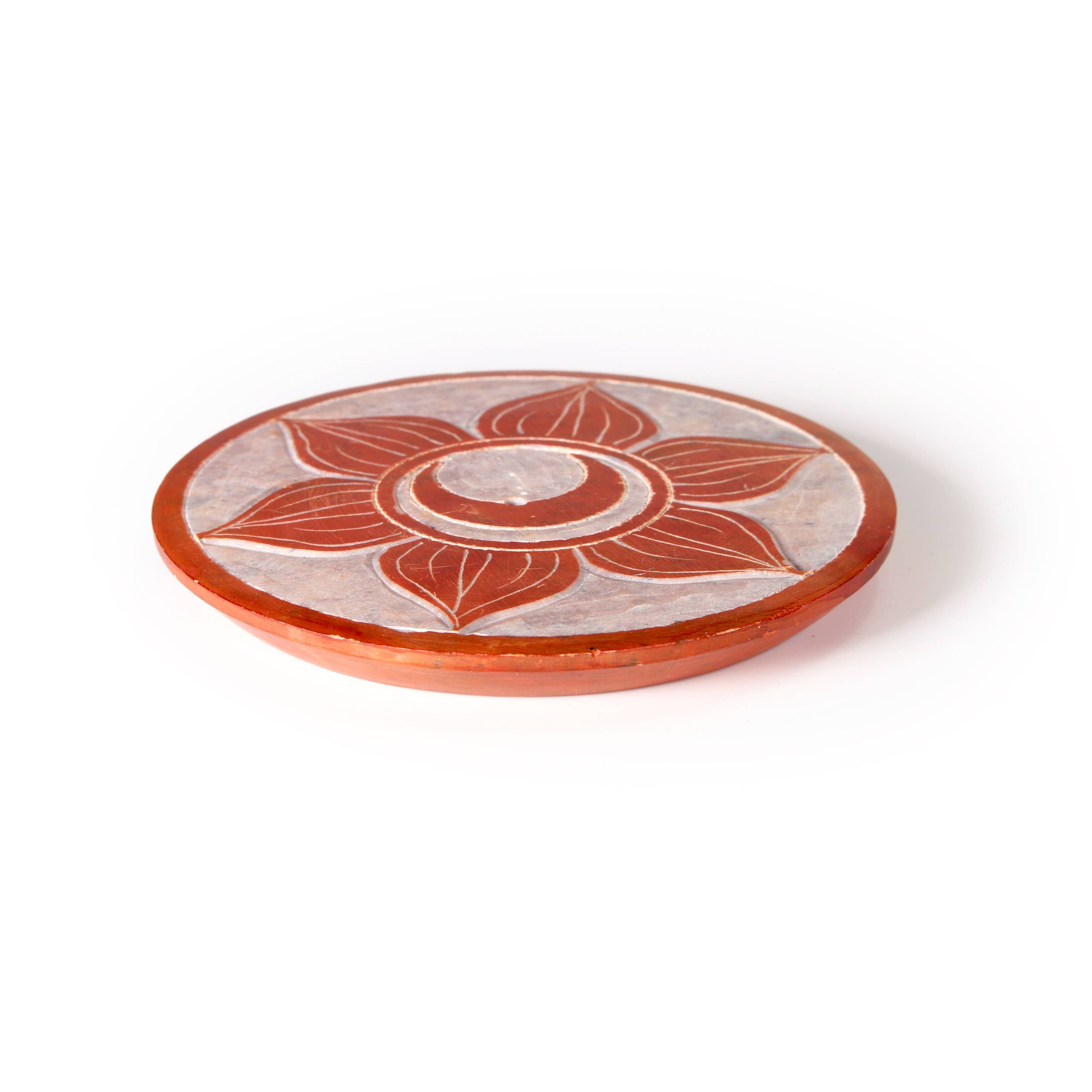 Prabhuji's Gifts - Wholesale Incense Holder - Incense Burner - Soapstone Plate Sacral Chakra Svadhishtana0