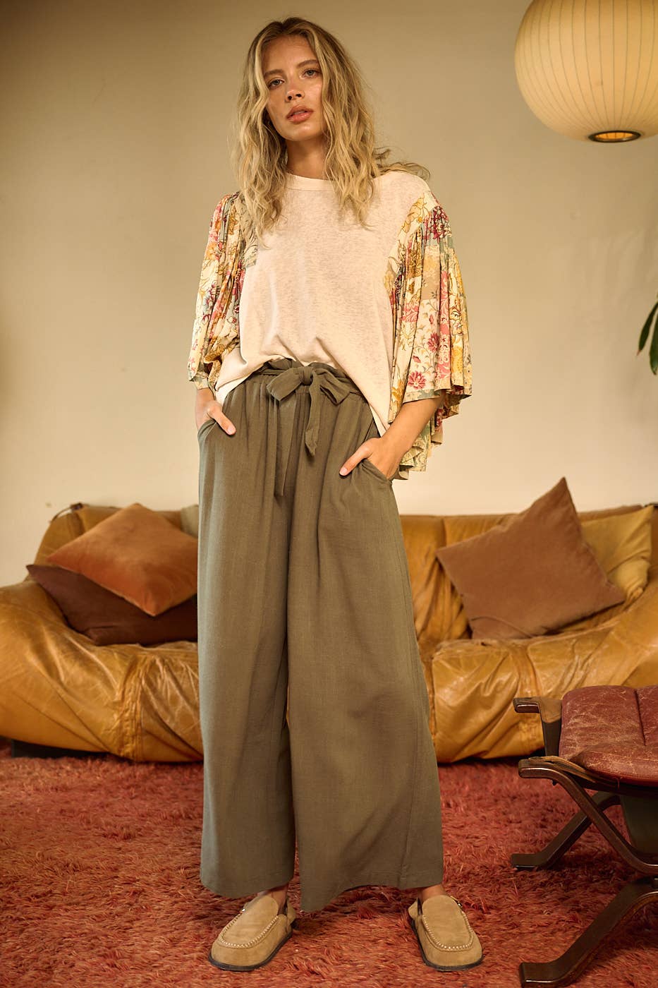 mittoshop - Wholesale Pants - Women's - PAPER BAG TIE DETAIL WIDE LEG PANTS13