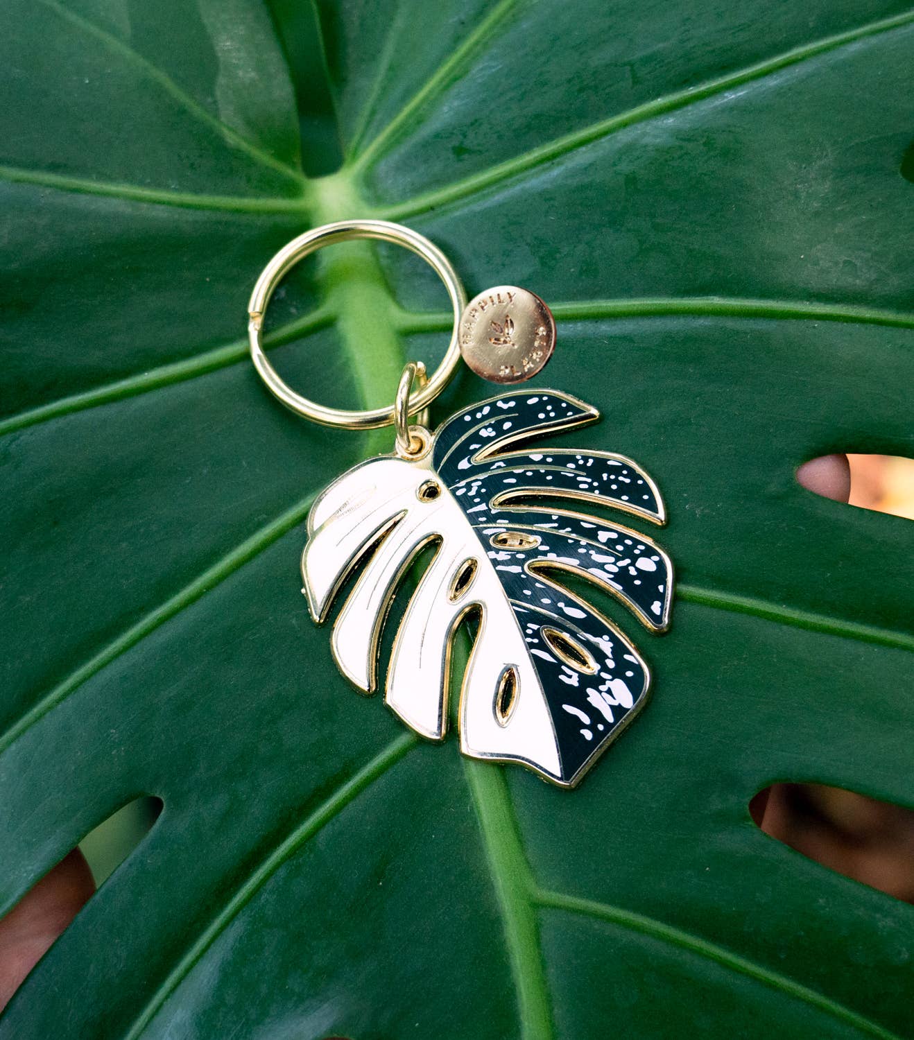 Happily Plants - Wholesale Keychain - Unisex - Monstera Albo Keychain & Bag Charm, Plant Keychain Gifts11