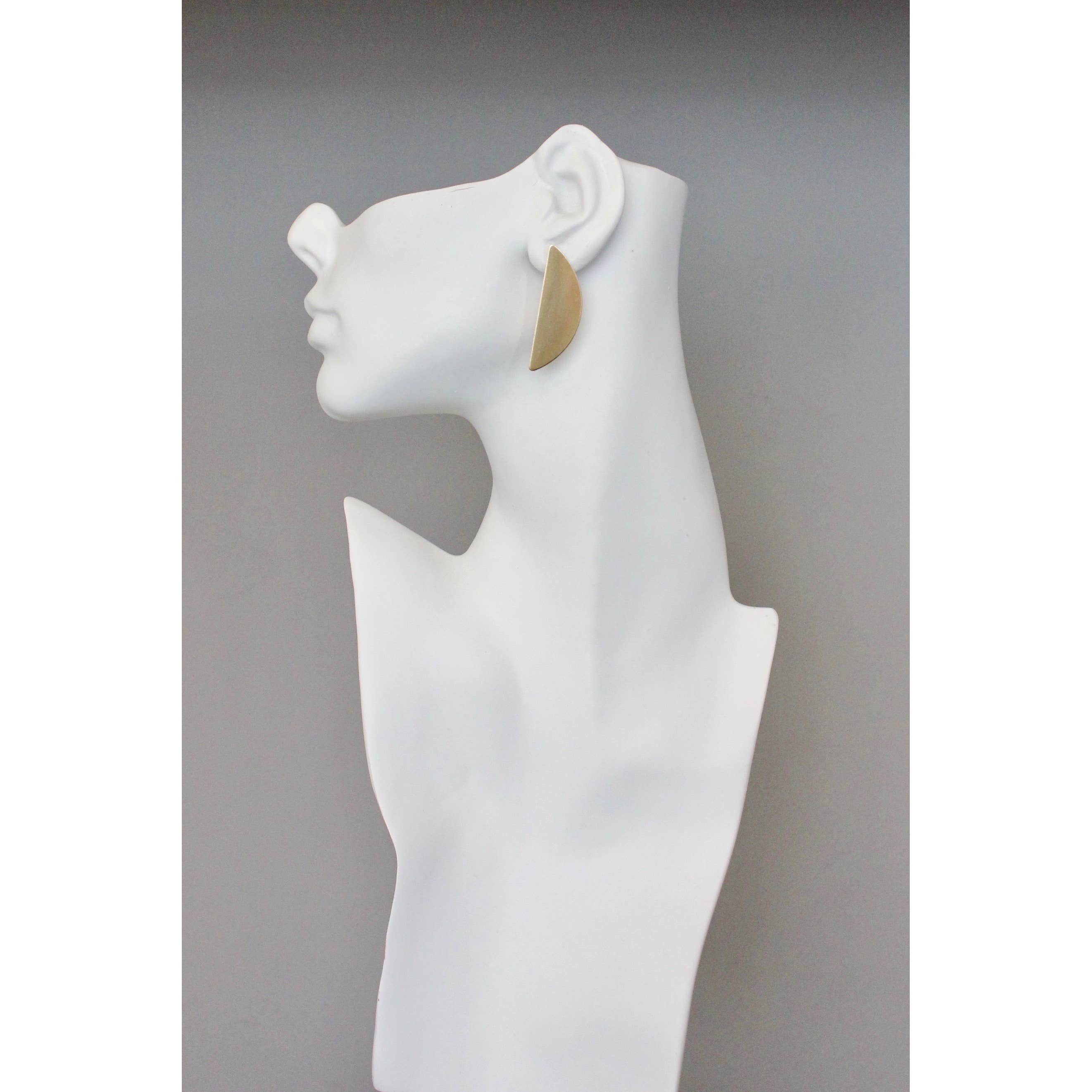 David Aubrey Jewelry - Wholesale Stud/Post Earrings - BKNE64 Half moon brass post earrings1