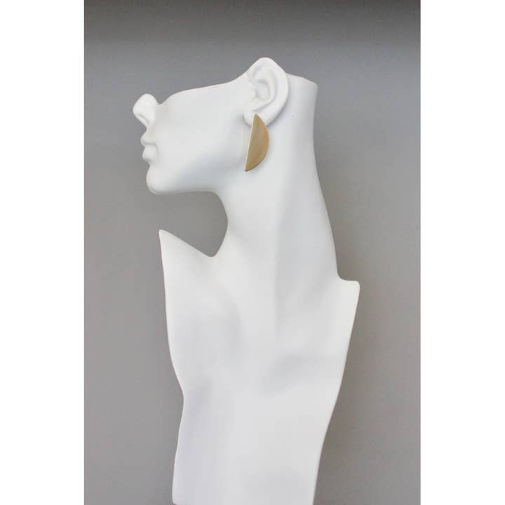 David Aubrey Jewelry - Wholesale Stud/Post Earrings - BKNE64 Half moon brass post earrings1