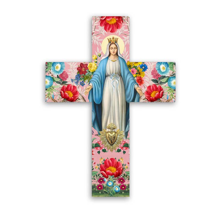 Madonna Ornamental Cross 21x30 cm for wholesale by Mouchkine Jewelry