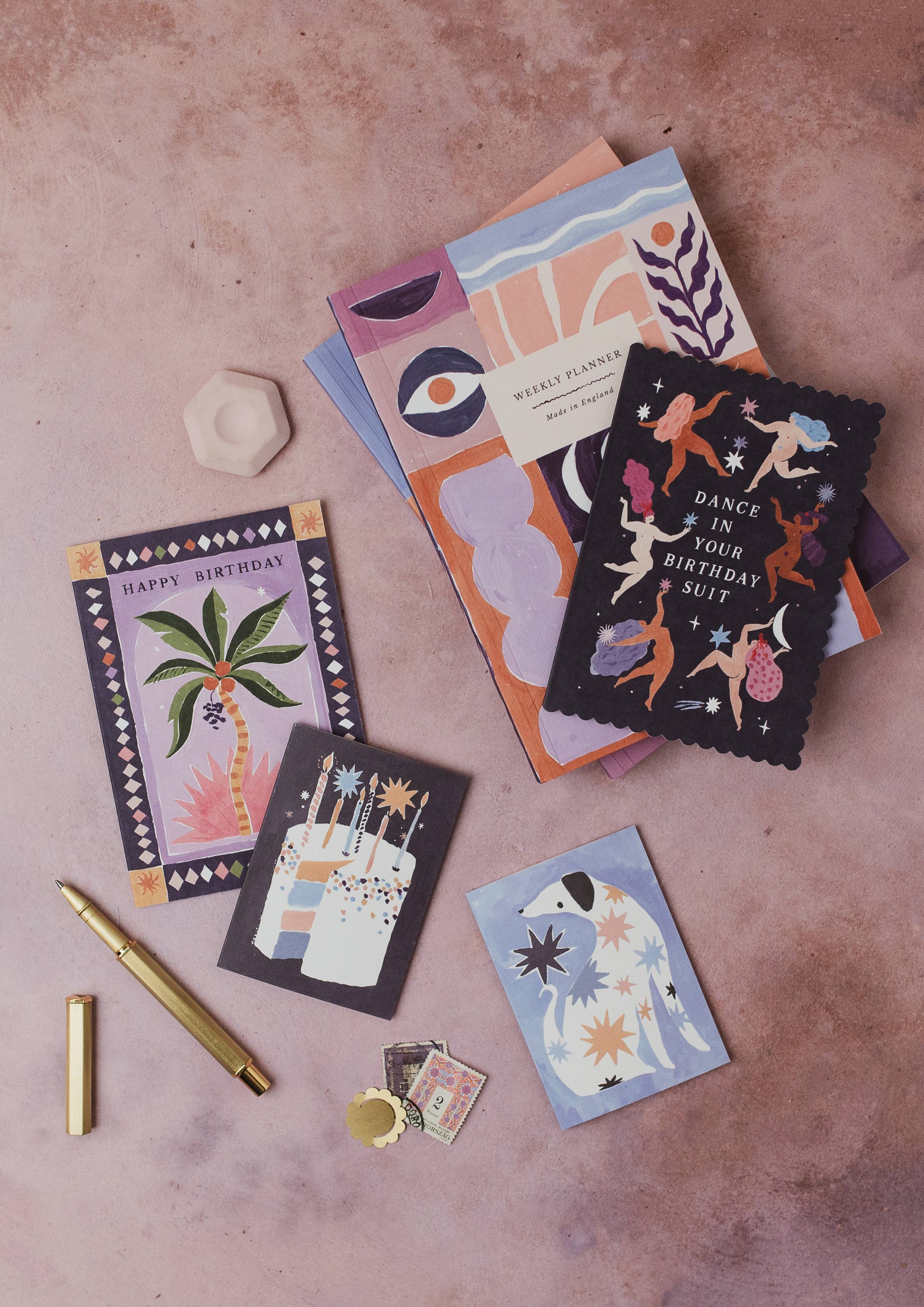 Sister Paper Co. - Vendita all'ingrosso Biglietti di auguri - Biglietto di Auguri Mini con Torta di Compleanno | Biglietto Mini | Torta di Compleanno2