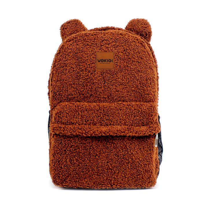 Gepersonaliseerde grote kaneelkleurige teddyrugzak voor schoolkinderen voor wholesale door W&K