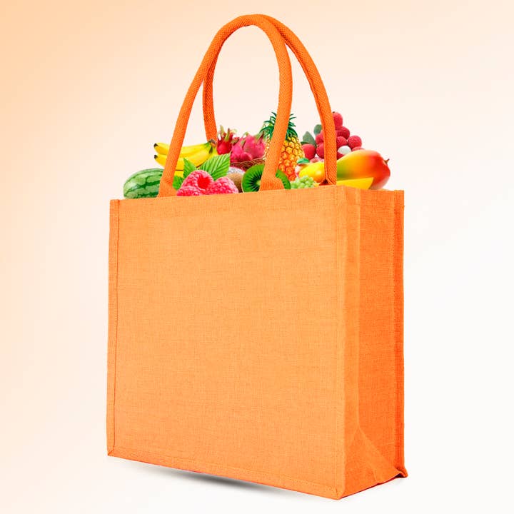 ecojutebags - Wholesale Grocery/shopping bag - Ecojute Juco Tote Bags – 4-Pack Durable 14"x16"x6"38