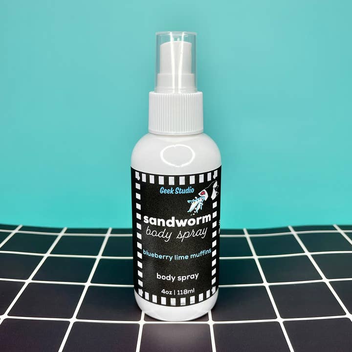 Spray per il corpo Sandworm - muffin ai mirtilli e lime per la vendita all'ingrosso da parte di Geek Studio