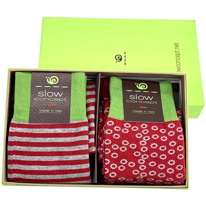 C.C.&Co.Srl - Wholesale Socks - Men's - MEN'S SOCKS RINGS AND RED STRIPED SOCKS COD 4580