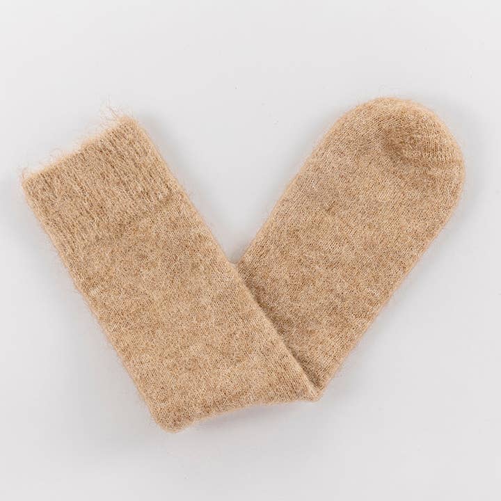 Pairs Scotland - Wholesale Socks - Unisex - Ultra Soft Undyed Fawn Alpaca Bed Socks