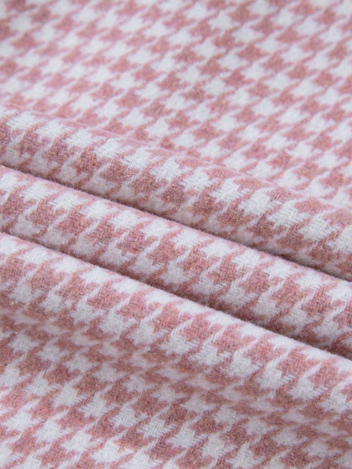 LALA LOO - Wholesale Shirt Jacket/Shacket - Women’s - Colorblock Houndstooth Textured Patchwork Shacket14