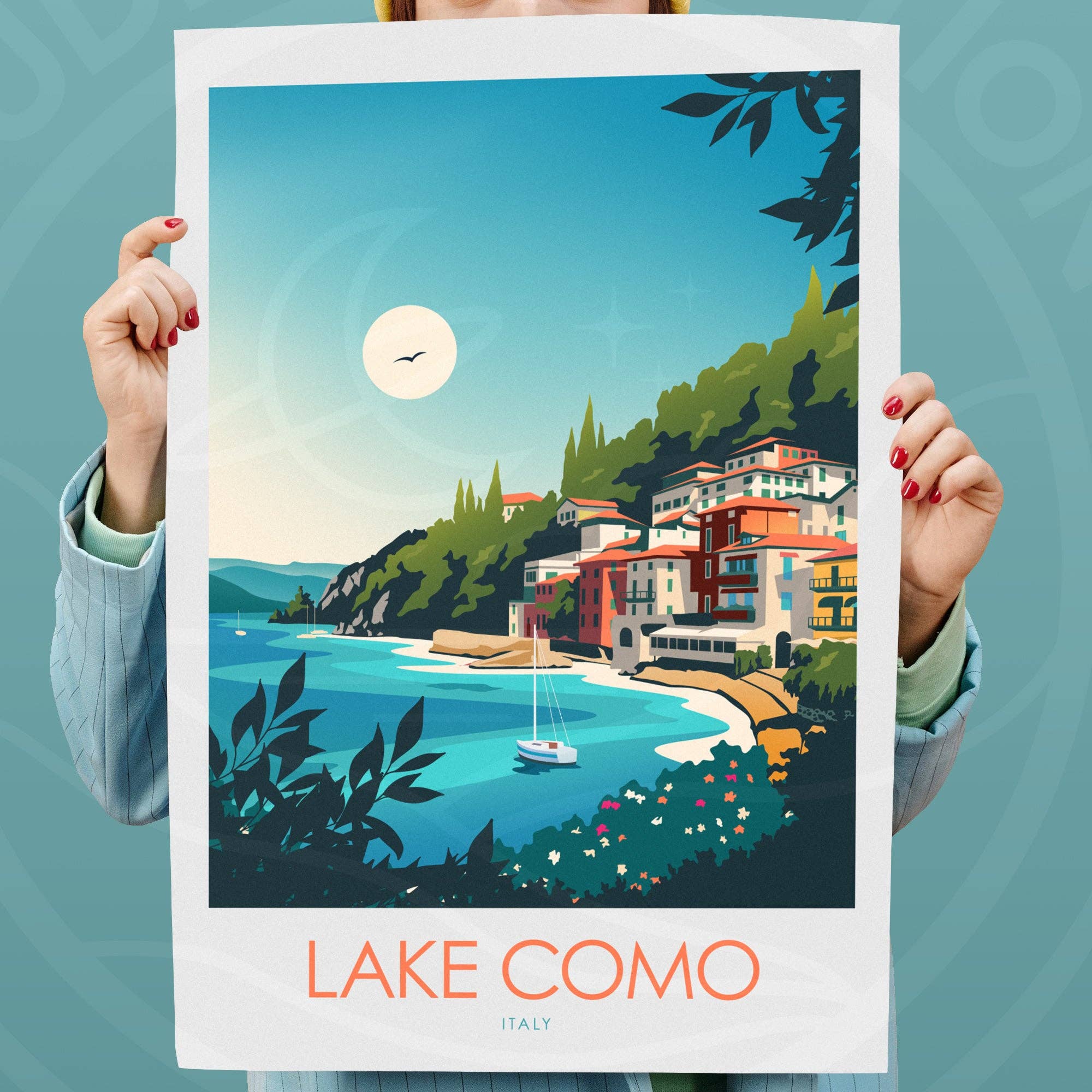 Studio Inception - Vendita all'ingrosso Stampa artistica - Stampa minimalista del Lago di Como2