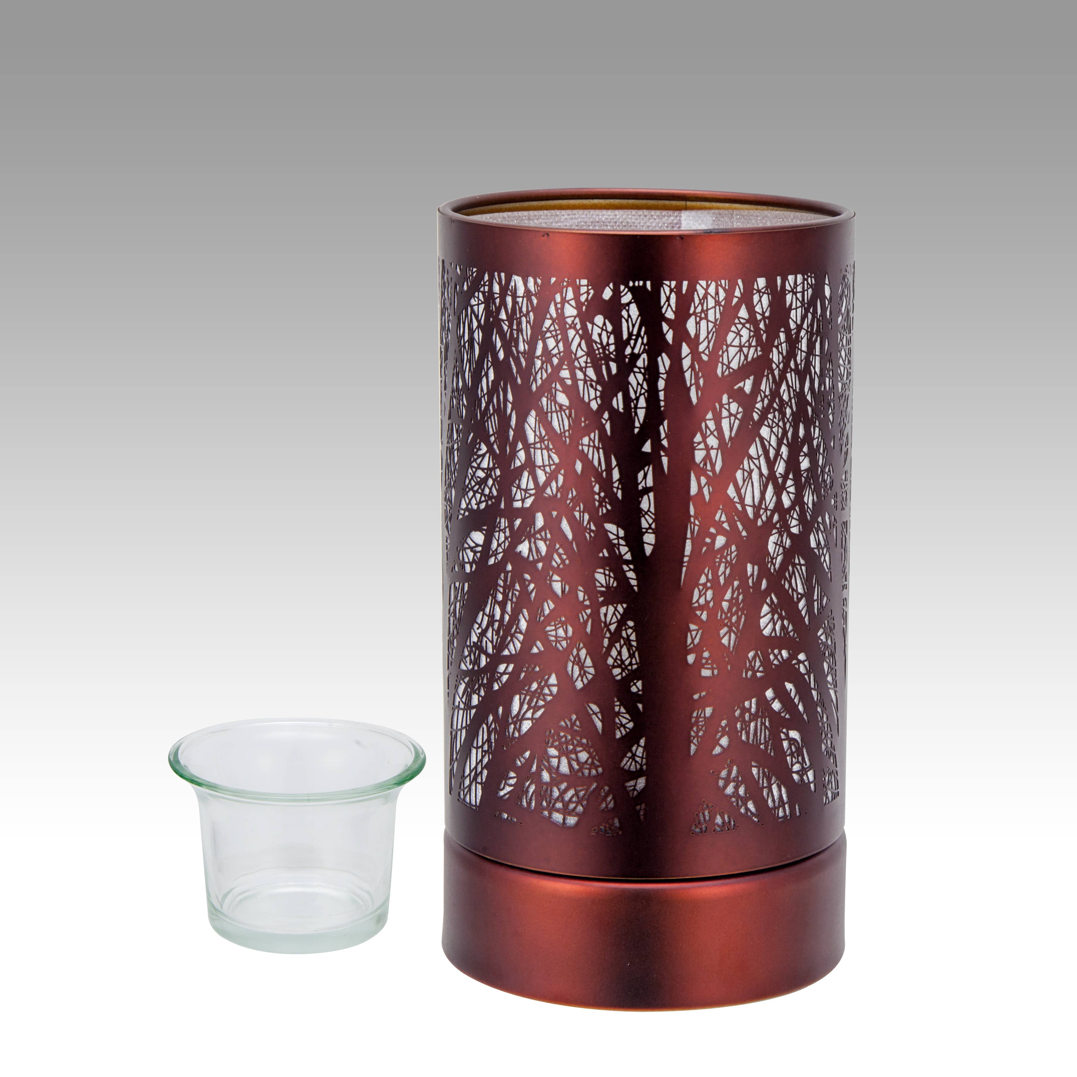 Peterson Housewares & Artwares - Vendita all'ingrosso Scaldacera - Lampada Touch da 18 cm con Scalda Cera e Brucia Oli - Motivo Foresta0