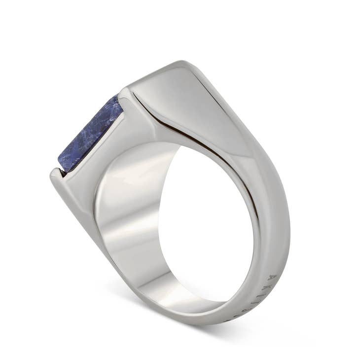 Blackskies - Wholesale Cocktail/Statement Ring - Abyss Ring Silver - Blue Agate4