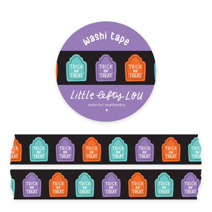 Gravestones Black Washi Tape for wholesale by Little Lefty Lou