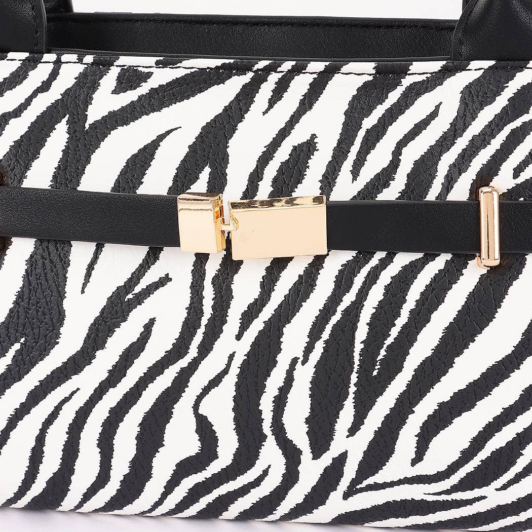 ZEB Zebra Print Faux Leather Shoulder Bag for wholesale on Faire3