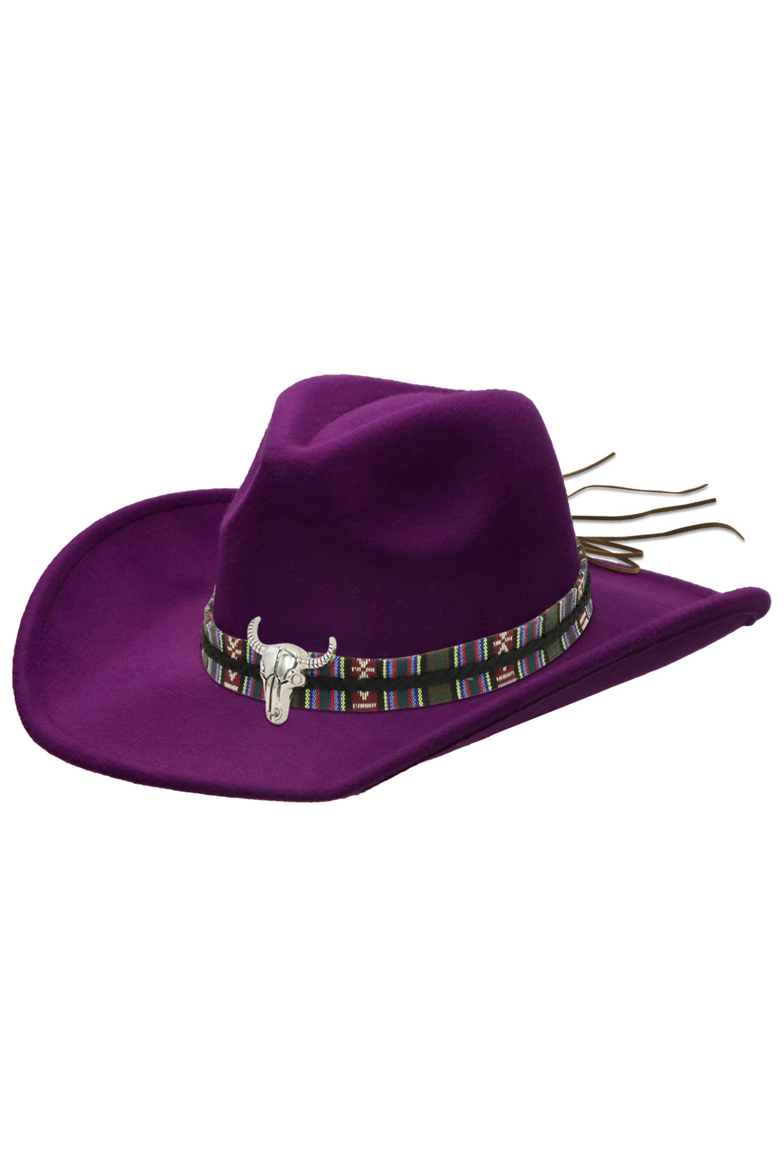 Cap Zone – Chapéu de cowboy - Unissexo por atacado – Chapéu de Feltro Cowboy Cap Zone Tycoon com Aba Relaxada e Fivela Tribal Navajo18