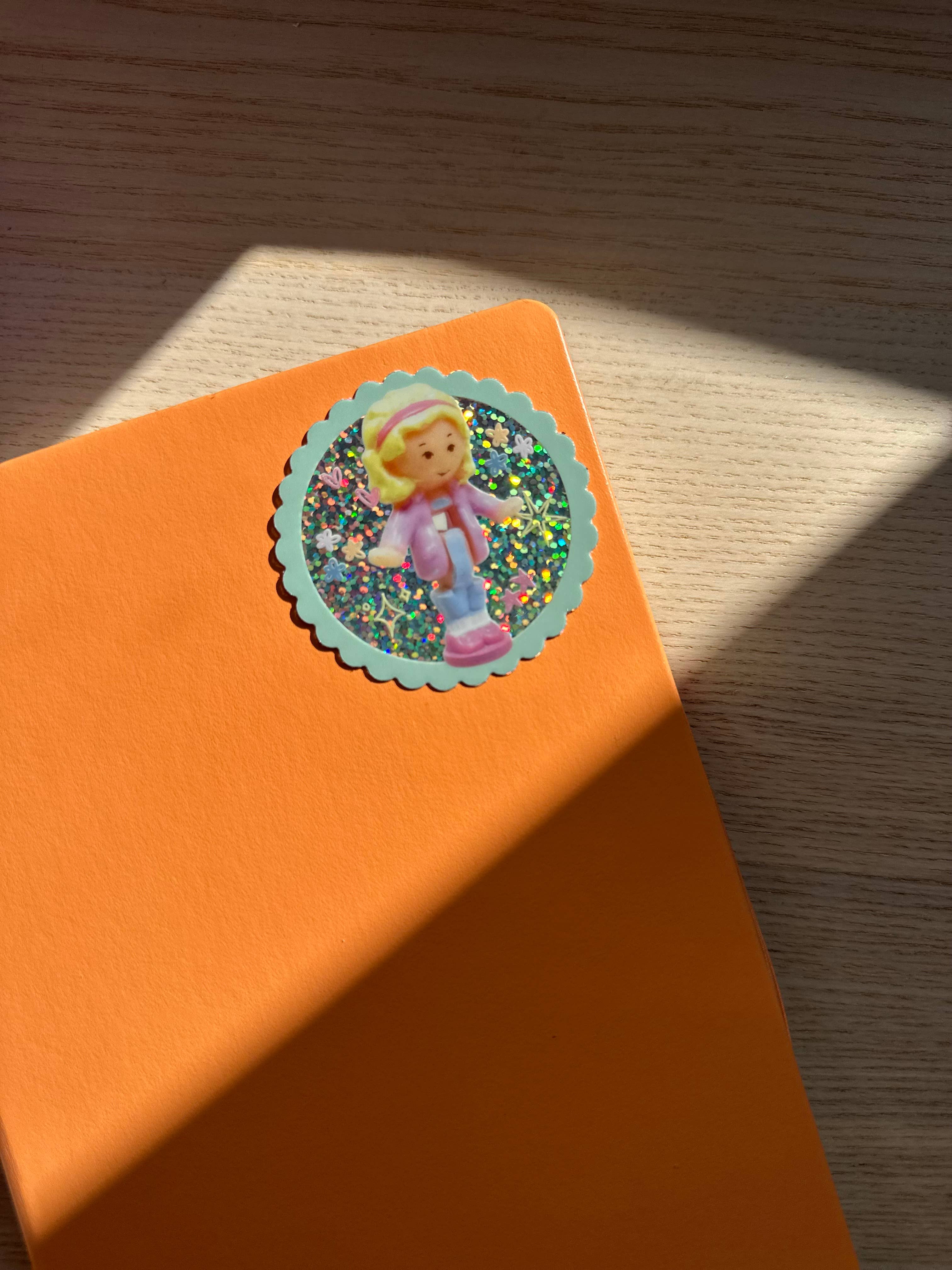 Shellflower - Wholesale Sticker - Polly Pocket Girl Glitter Vinyl Sticker 2