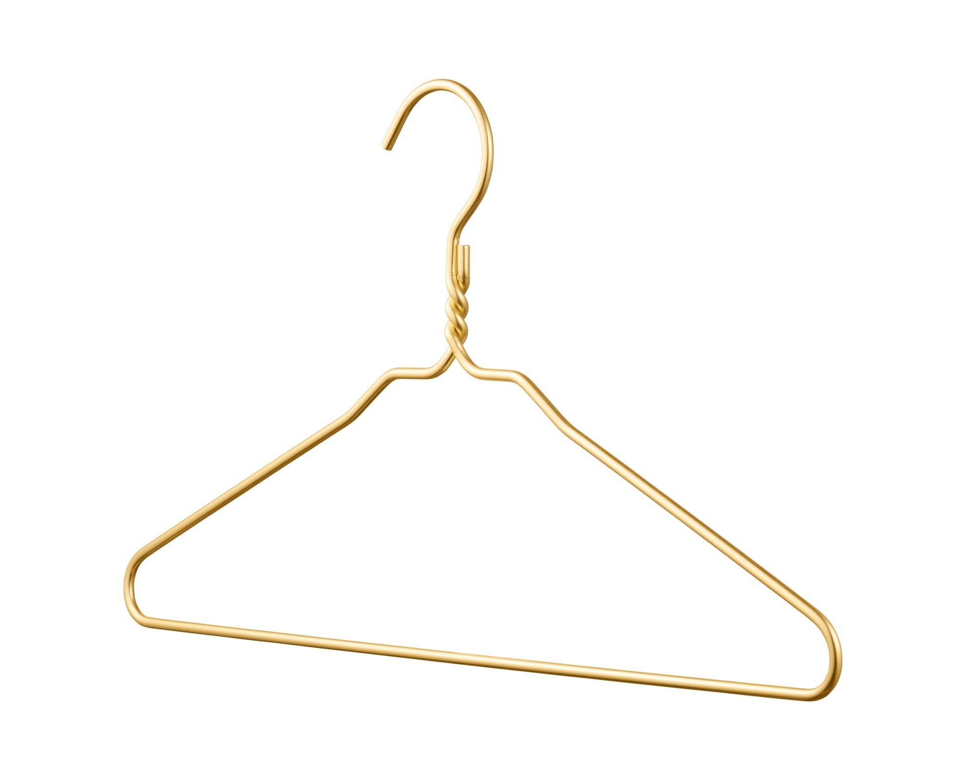 DEILSY - Vente Cintres - Cintres en aluminium doré (5 pièces par pochette en papier)4