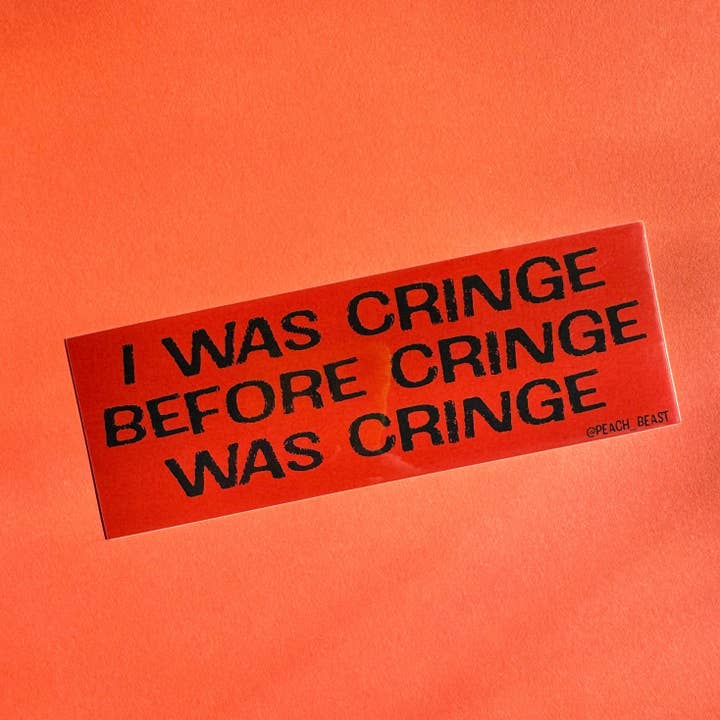 Cringe Sticker for wholesale by Peach Beast