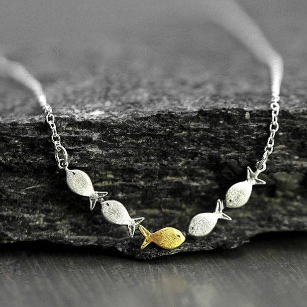 GOLDEN FISH NECKLACE for wholesale by Ashlen
