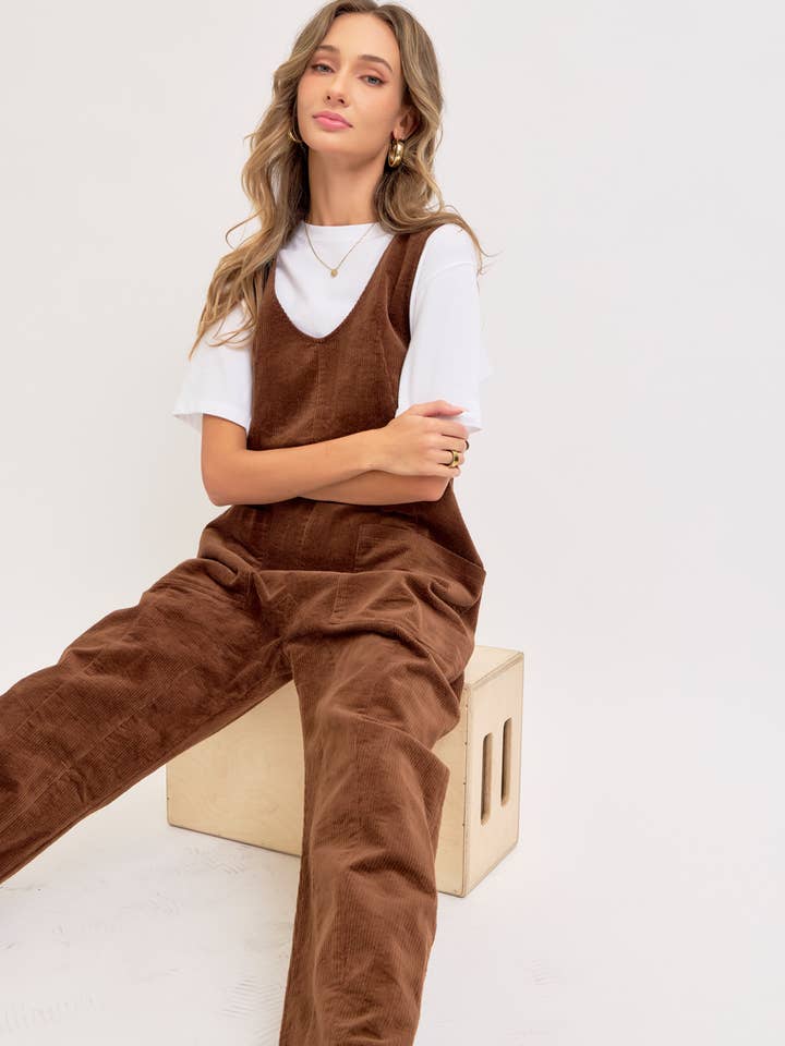 Sweet Lovely by Jen - Wholesale Overalls - Women's - PULL-ON-STYLE CORDUROY OVERALL JUMPSUIT45