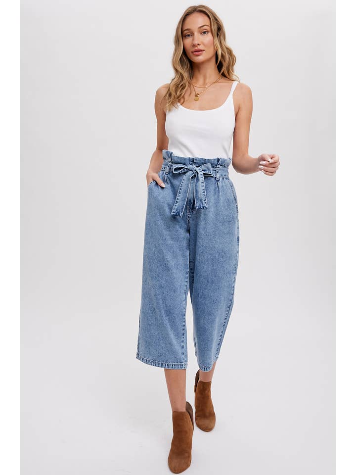Bluivy – wholesale Pants – Women's – BELTED PAPERBAG CULOTTES19