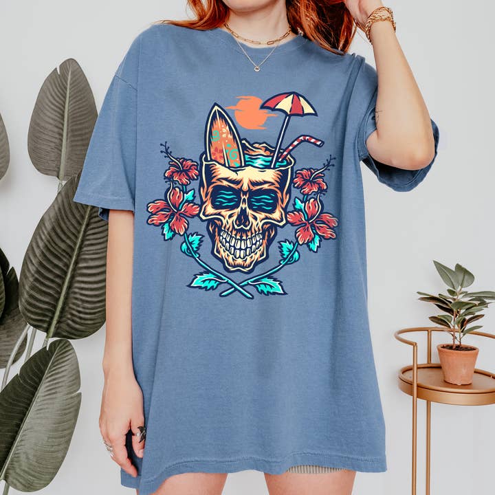 Summer unisex Skull Summer T-shirt for wholesale by Emogifts