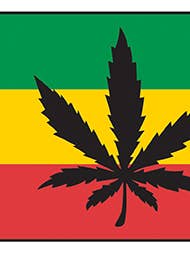 Rasta Pot Flag inspireret klistermærke for engroshandel hos Yujean