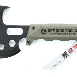 Off Grid Tools - Vendita all'ingrosso Strumento multifunzione - Ascia da sopravvivenza Elite - Verde