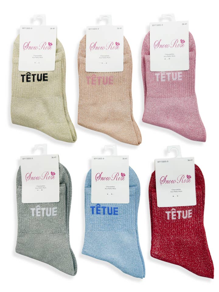 Chaussettes brillantes pour la vente par Belle Com'Elle
