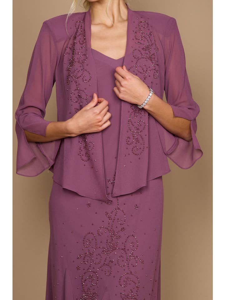 Kos Couture - Wholesale Dress – Women's - Plus Size Long Mother Of The Bride Dress2