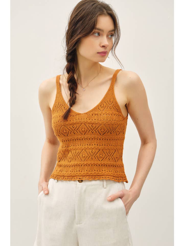 Be Cool - Wholesale Tank Top - Women's - CROCHET KNIT TANK