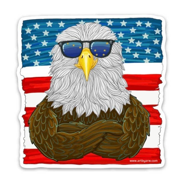 'Merica Eagle Sticker for wholesale by Amanda Rose Warren