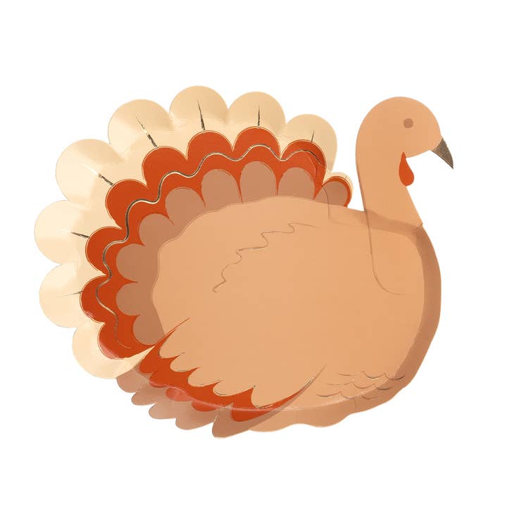 Gatherings by Curated Paperie - Wholesale Disposable Plate - Harvest Turkey Dessert Paper Plates
